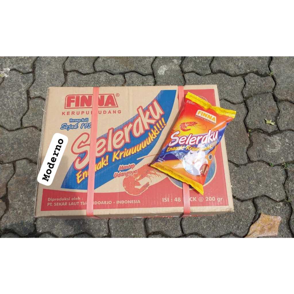 

Finna Kerupuk Udang 200gr Perkarton 48 - Finna Keripik Udang Seleraku 200g perkarton isi 48