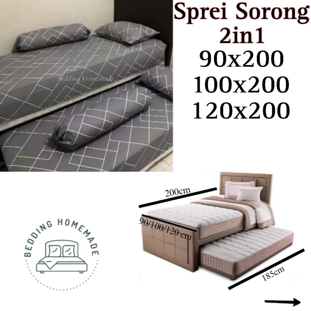 Sprei Sorong 2in1 | Sprei Atas Bawah 120x200 100x200 90x200