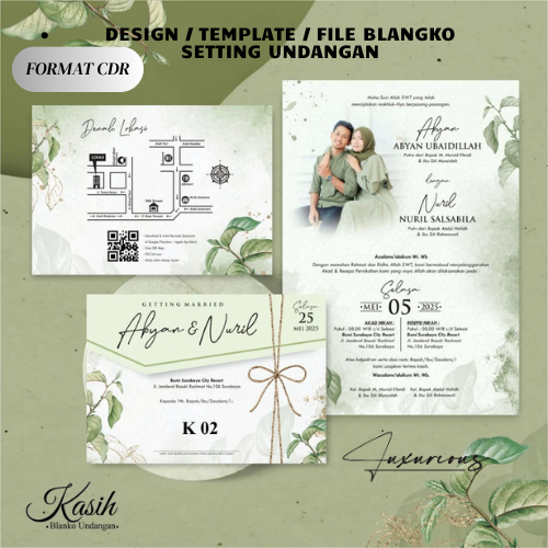 File Setting Desain Undangan BLANGKO Kasih 02 - Template Undangan Pernikahan