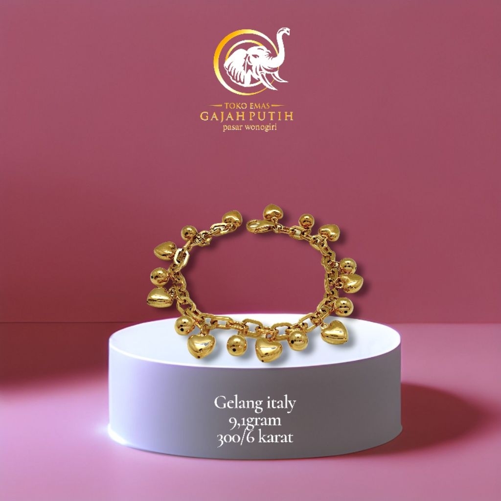Gelang emas italy 9,1 gram