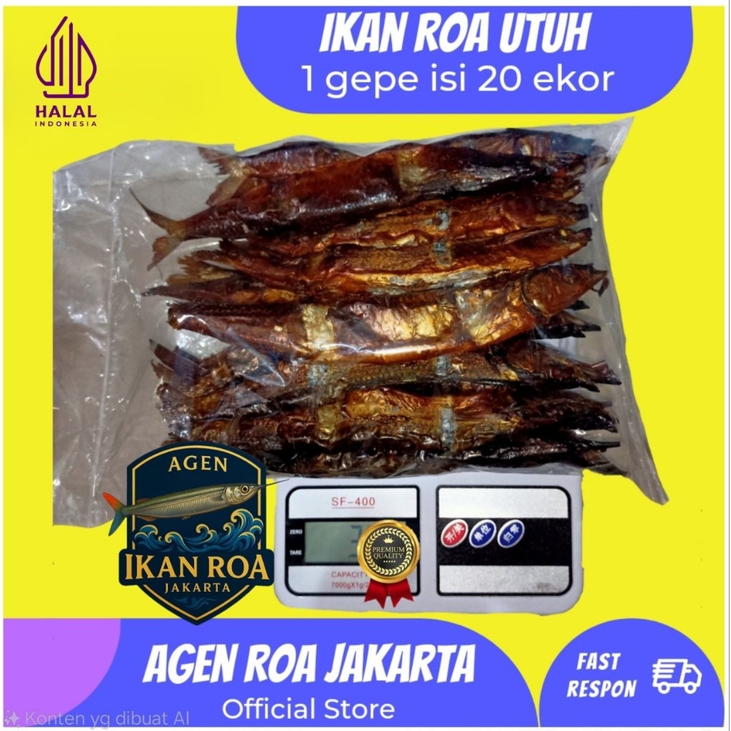 Ikan Roa asap Utuh 1 gepe isi 20 ekor ikan Roa  / Roa / Ikan Roa