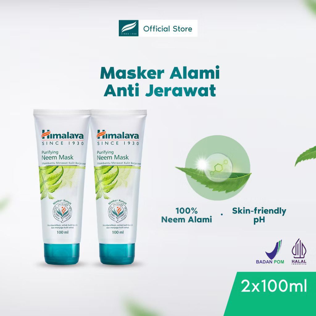 (COD TERMURAH MASKER HIMALAYA 100ml) masker Himalaya untuk komedo dan jerawat masker Himalaya mencer