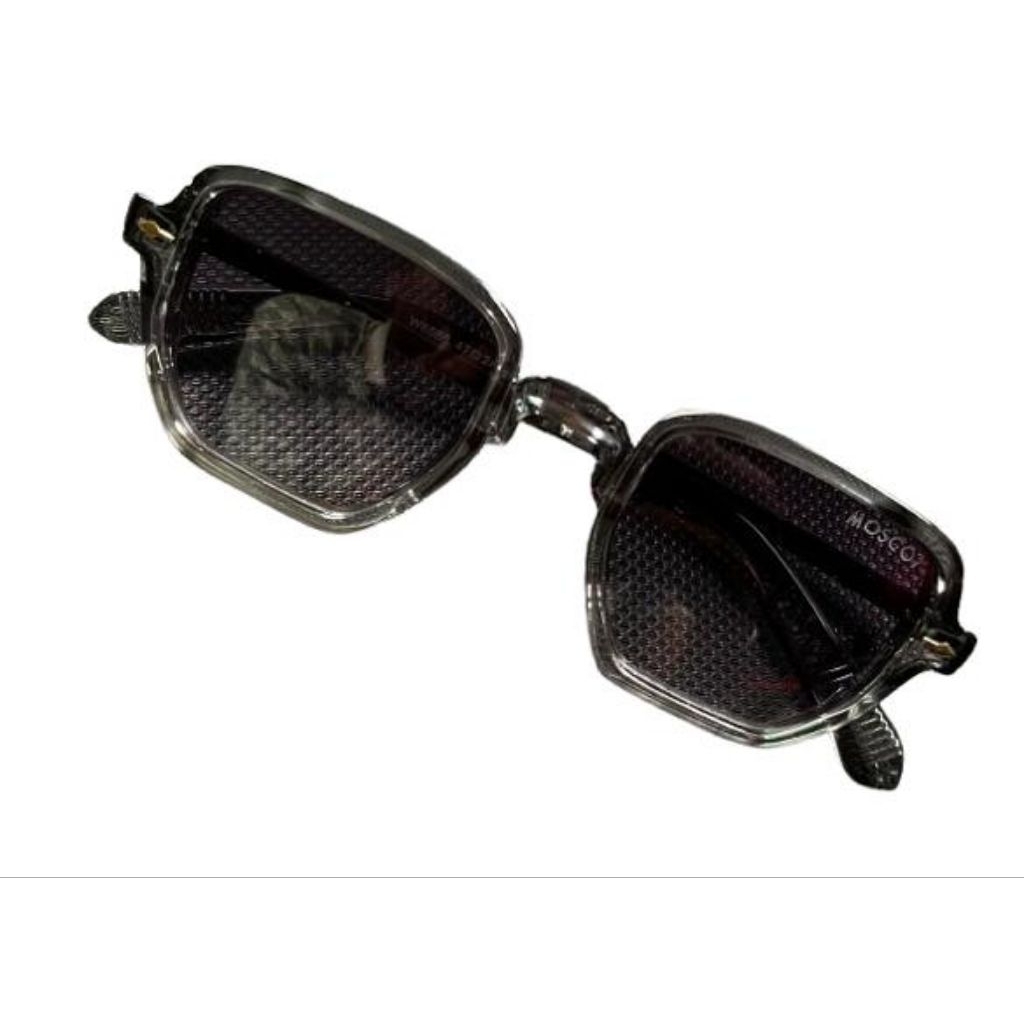 kacamata gaya Moscot degradasi warna abu abu