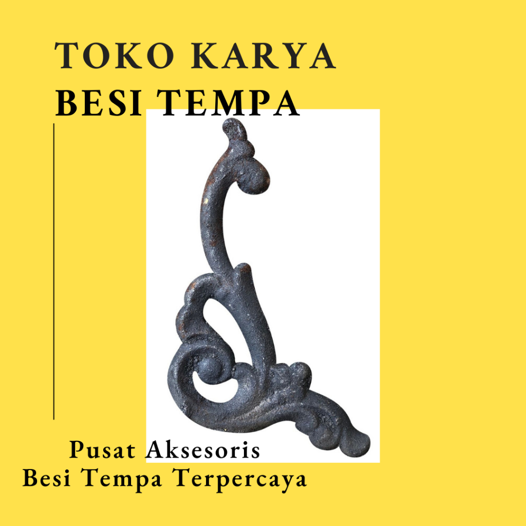 Ornamen Pagar Besi Cor 256 / Ornamen Besi Tempa / Ornamen Pagar Besi dan Tralis / Aksesoris Besi Tem