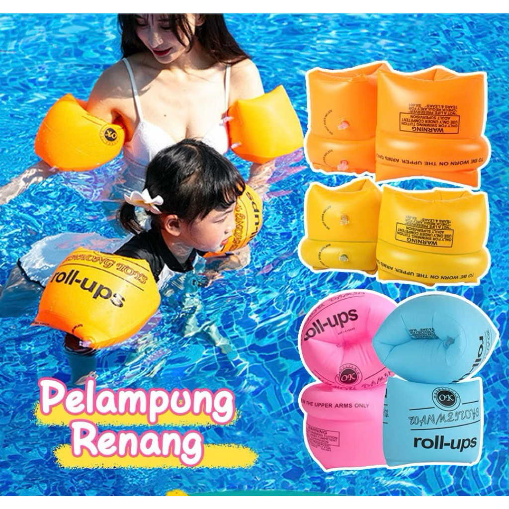 Pelampung Renang Tangan Anak Ban Lengan TIup Olahraga Air Berenang Anak