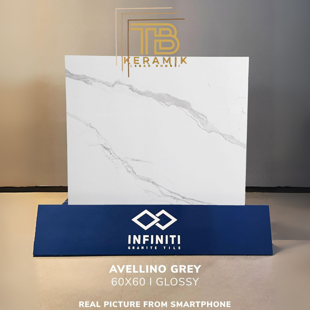 GRANIT LANTAI 60x60 CM | GLOSSY | AVELLINO GREY | INFINITI