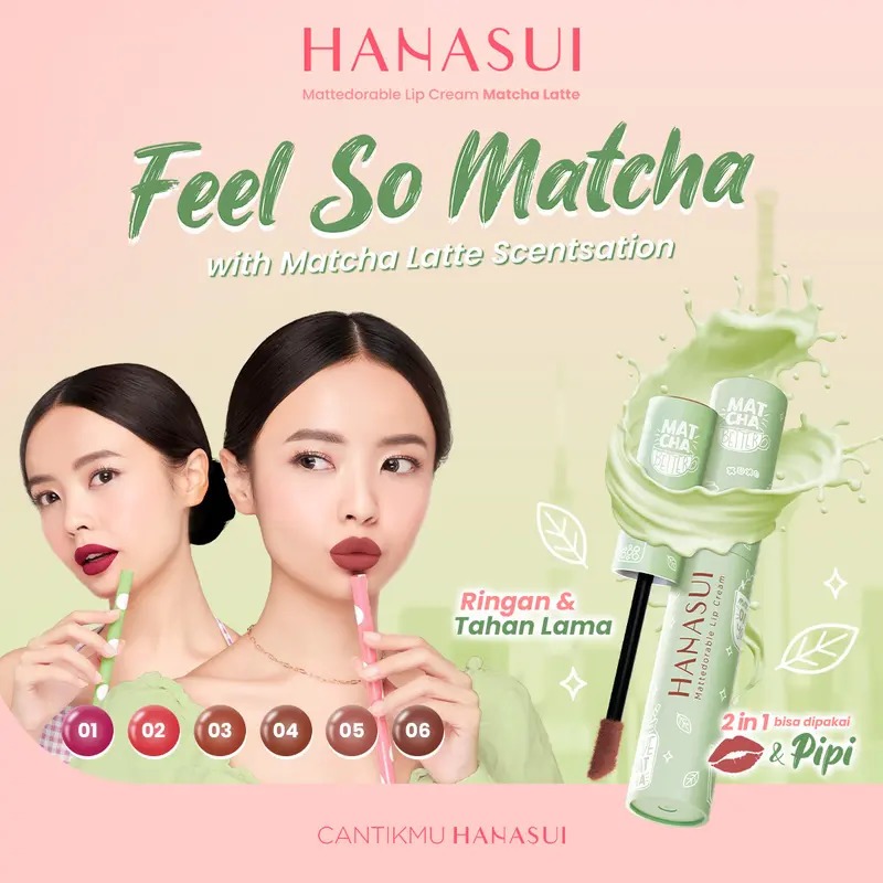 Hanasui Mattedorable Lip Lipcream Hanasui Matcha