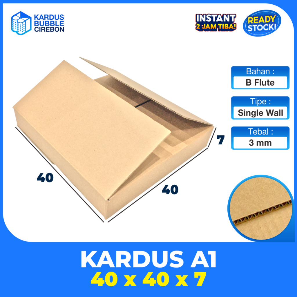 Box 40x40x7 cm Kotak / Kemasan / Packaging / Kardus / Karton / Kemasan (Kardus 40 x 40 x 7 cm)