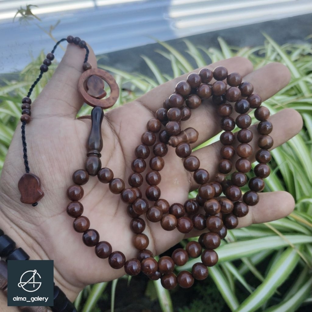 GALERY_ALMA tasbih muslim 99 butir kayu kaokah kayu kokah
