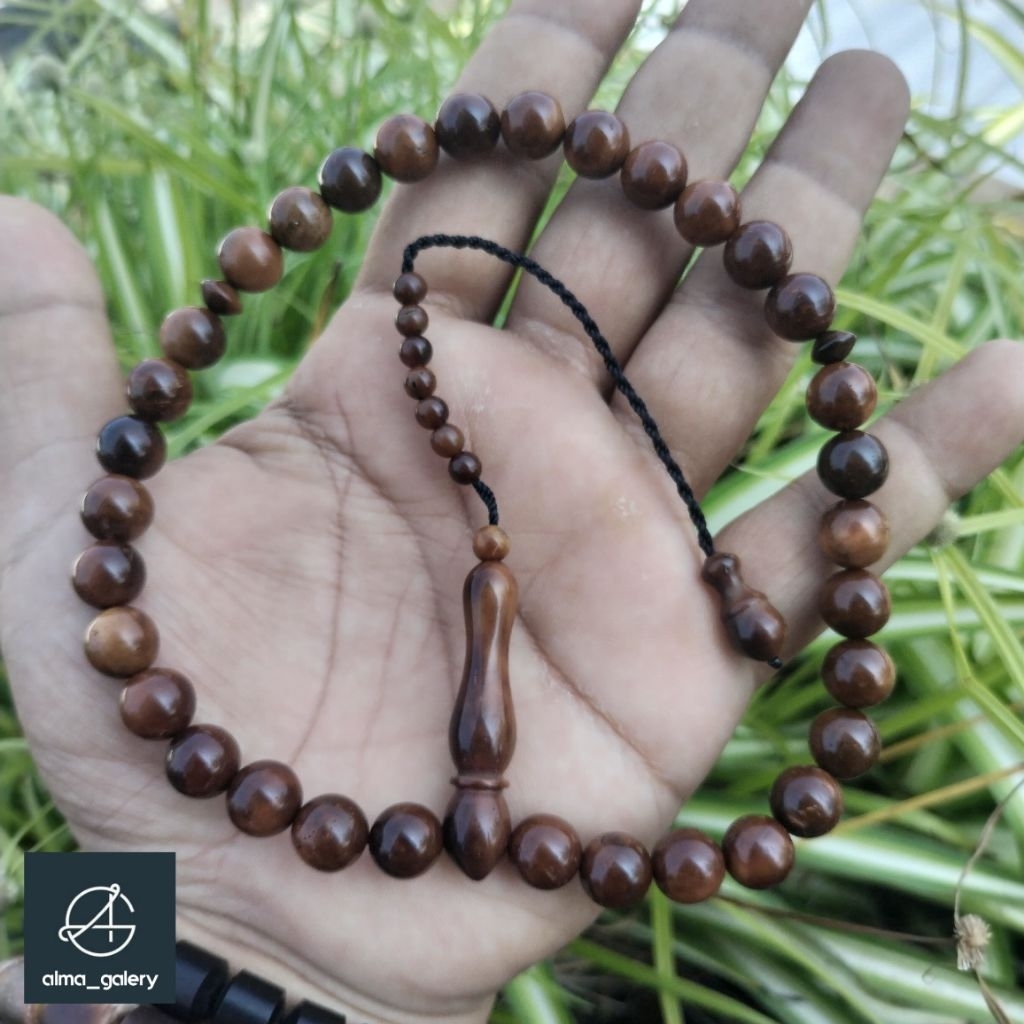 GALERY_ALMA tasbih muslim 33 butir kayu kaokah kayu kokah