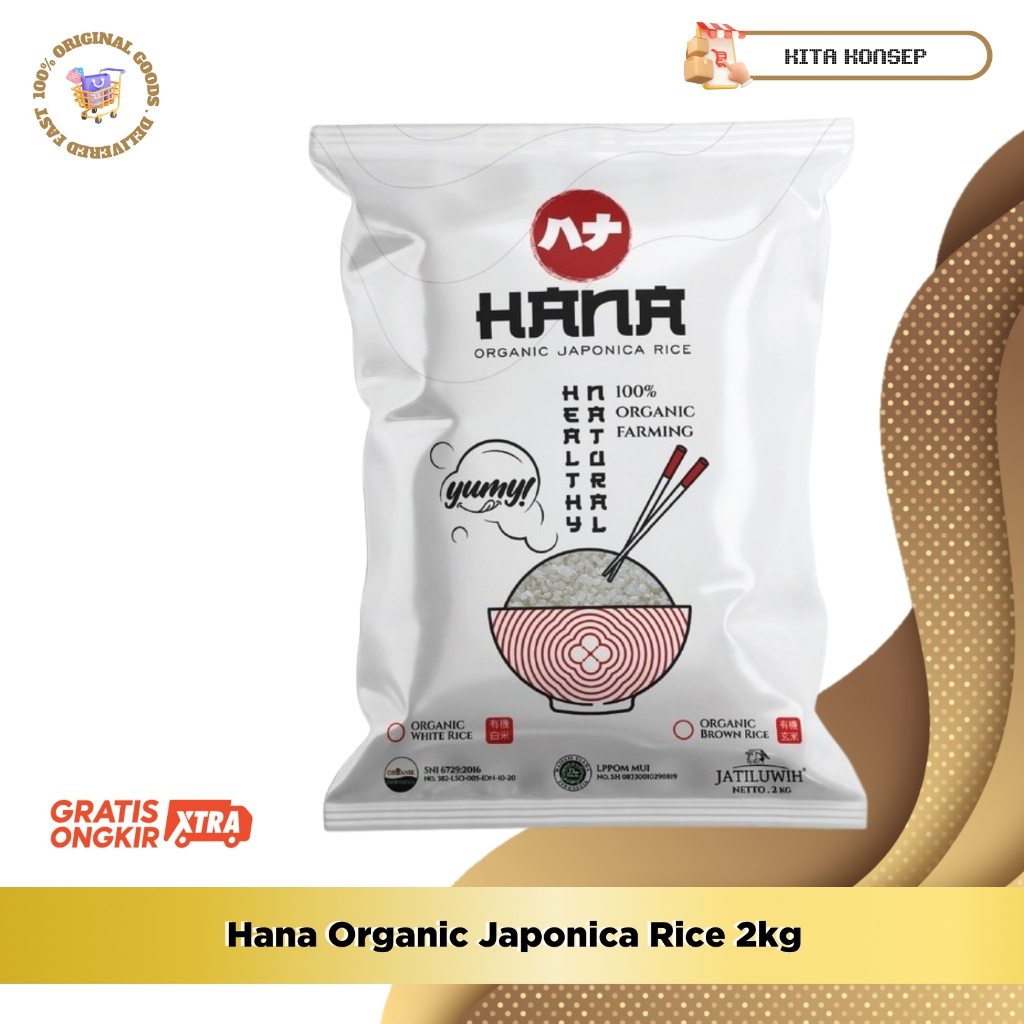 

Hana Organic Japonica Rice 2 kg beras premium
