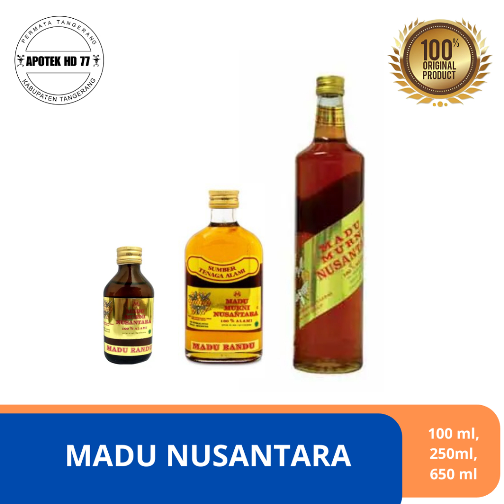 Madu Randu Murni Nusantara Asli 100% Tanpa Campuran - 100ml / 250ml / 650ml