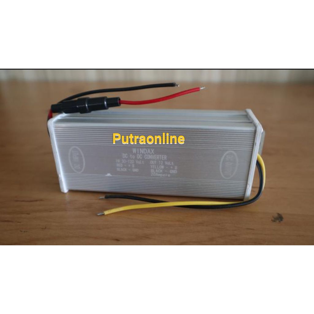 Converter 30-120V to 12V 20A WINDAX / DC DC Converter 20A DC 30-120V ke 12V