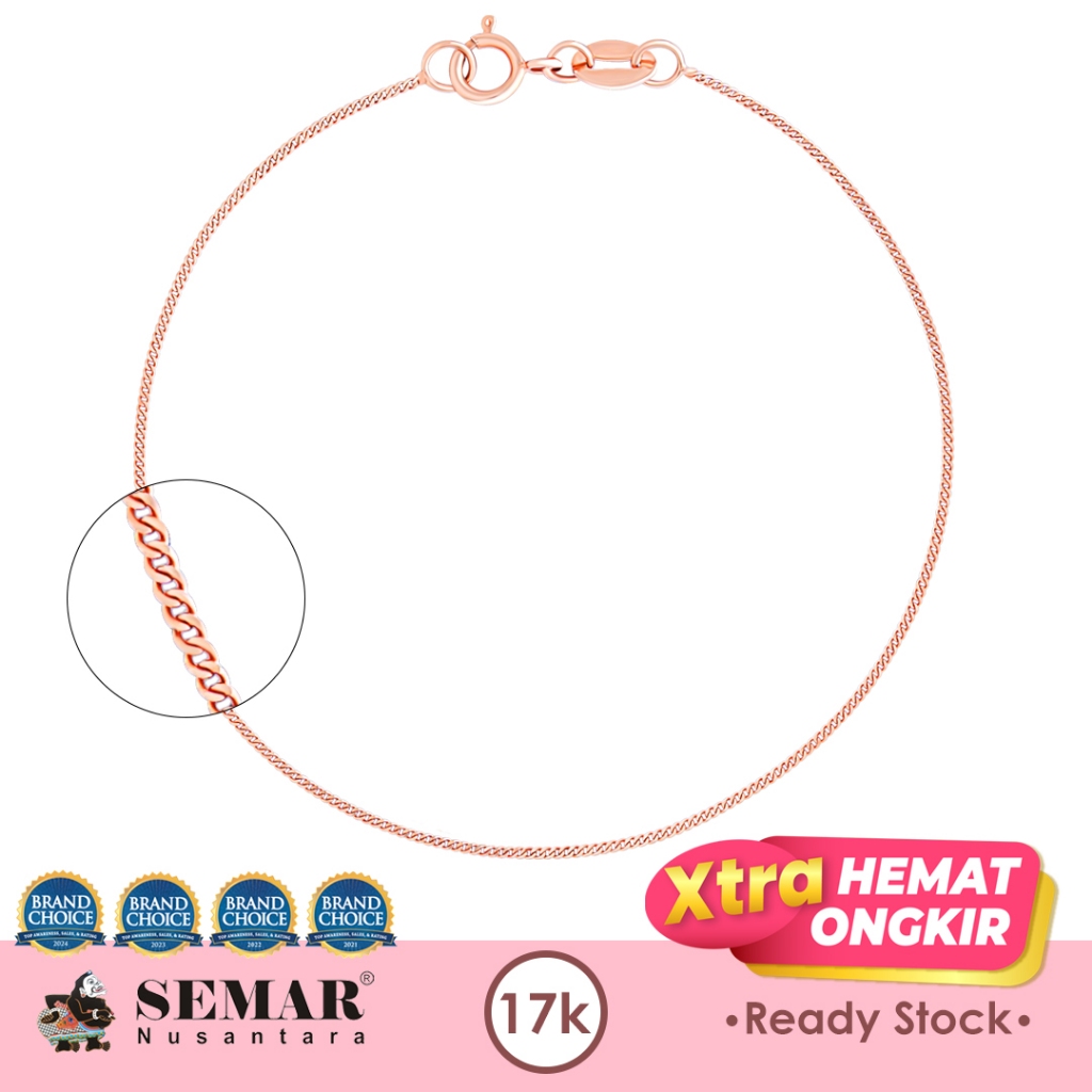 Gelang Emas Hellia Chain Gold 17K Semar Nusantara