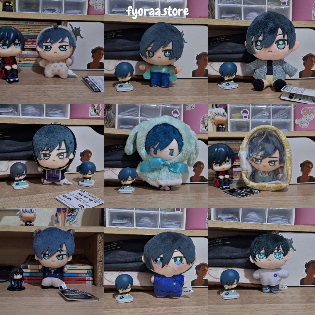 ( OFFICIAL MERCH ) Boneka Plushie Rare Chibigurumi Itoshi Rin Anime Blue Lock/ Gantungan Kunci Tas