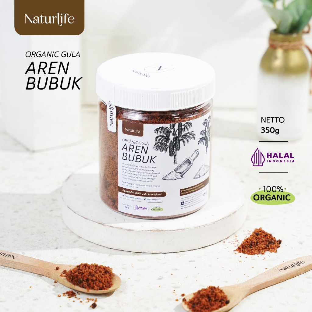 GULA AREN BUBUK ASLI 100% TANPA CAMPURAN 350G ORGANIK PALM SUGAR PREMIUM PURE BROWN SUGAR UNTUK KOPI