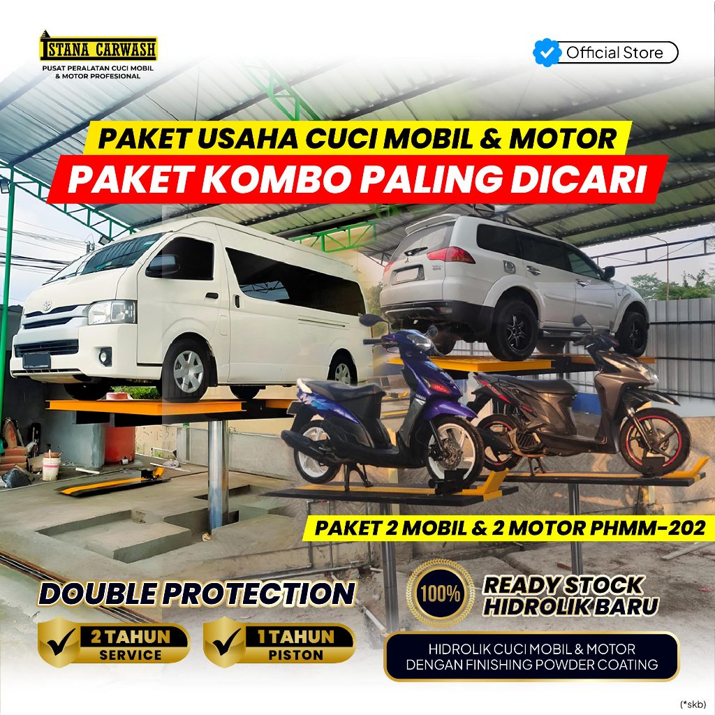 Paket Peralatan Cuci Mobil Motor Hidrolik, Paket Steam Mobil Motor Hidrolik PHMM-202 IKAME