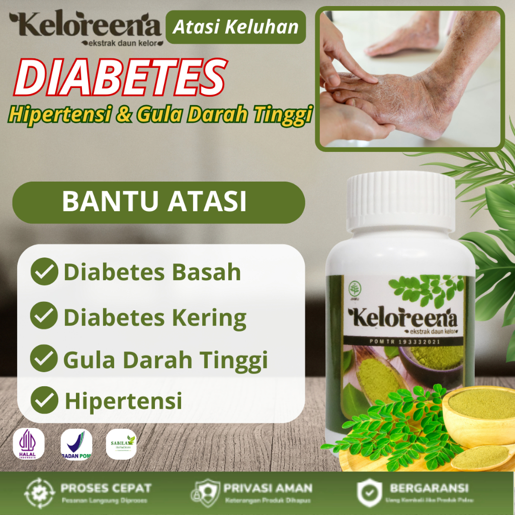 Obat Herbal Untuk Diabetes, Diabetes Basah, Diabetes Kering, Kaki Bengkak, Kaki Gajah, Edema Perofer