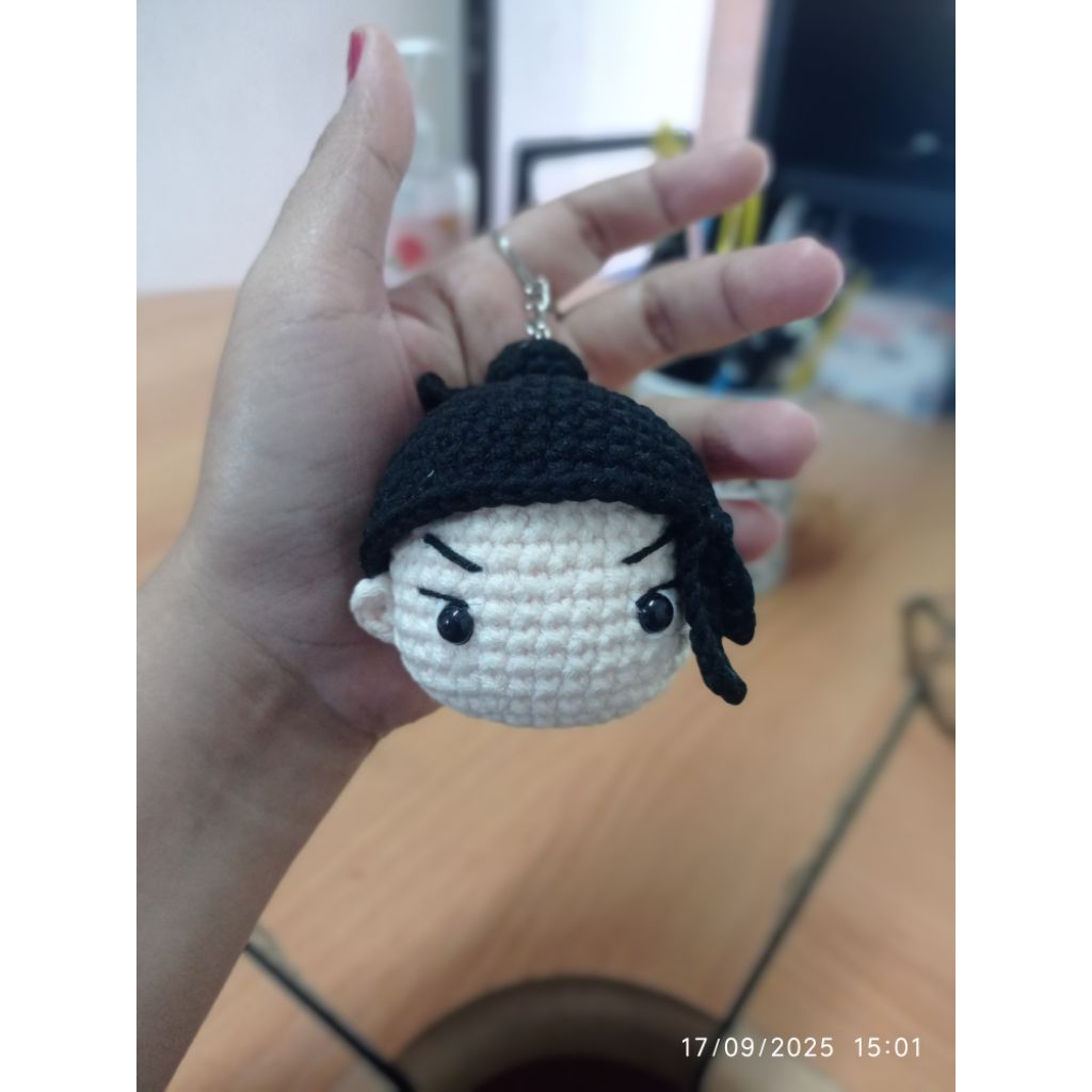 Gantungan Kunci Rajut Geto Suguru/Gantungan Tas Geto Suguru/Boneka rajut Geto Suguru/Jujutsu Kaisen