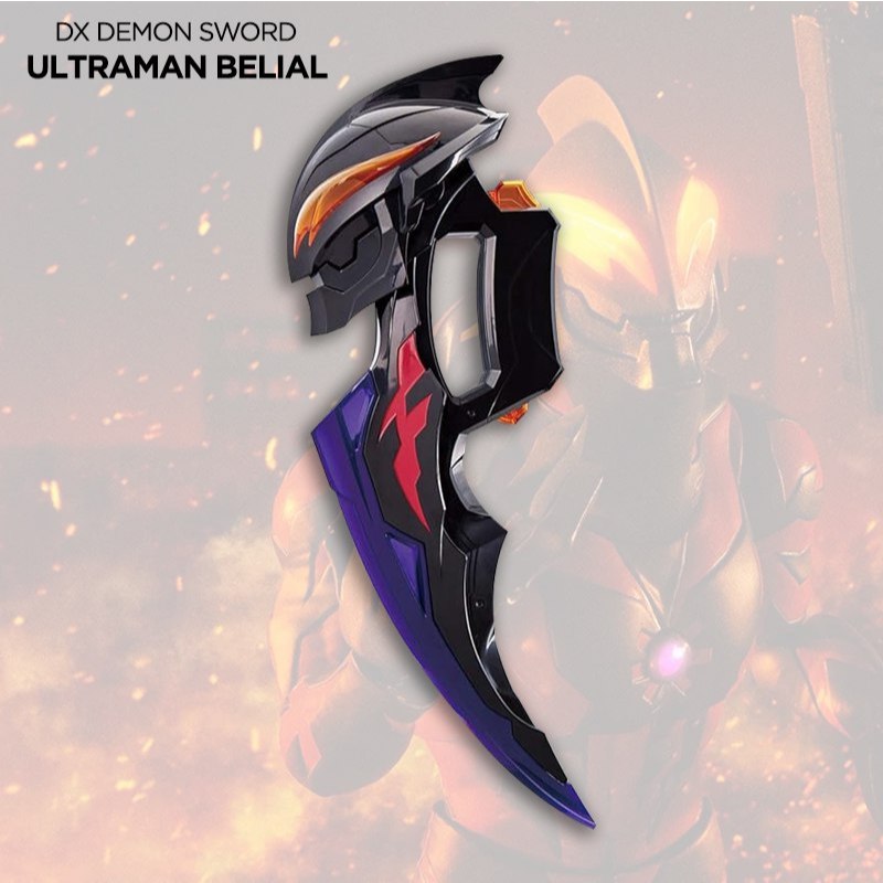 Mainan Ultraman Belial DX Demon Sword – Pedang Ultraman Efek Suara & Cahaya – Senjata Mainan Anak La