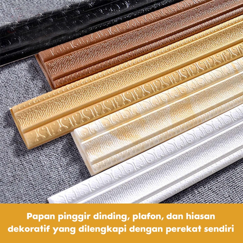 Wall Border List 3D Foam /Wallpaper Dinding List Stiker 5 CM X 2,3 M / List Dinding Foam 3D