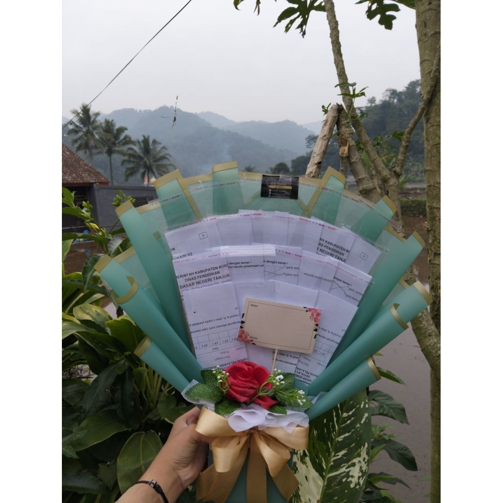 Buket kerangka Uang Kosong isi 15 Lembar  Pernikahan, Wisuda, Anniversary, dll Kado Hadiah Buket Wis
