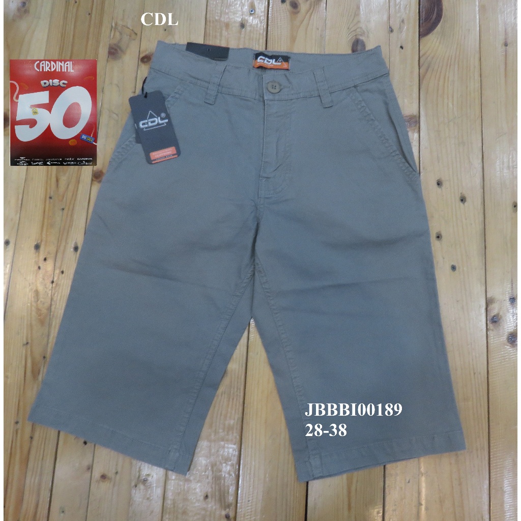 DISCOUNT 50% CELANA KATUN/CHINOS PENDEK  SLIMFIT PRIA BRAND ORI MEREK CDL ART: JBBBI00189 PRICE Rp.5