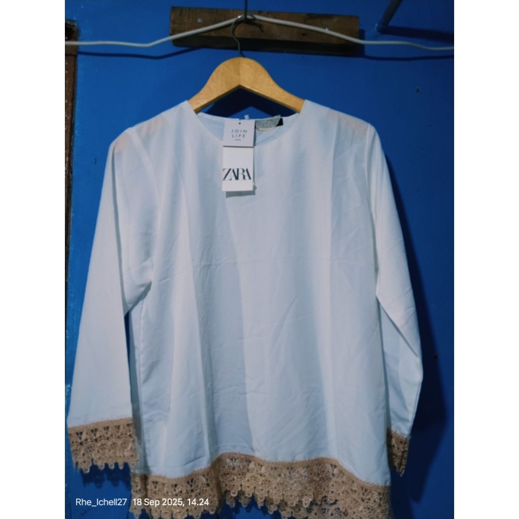 Atasan Zr Putih renda