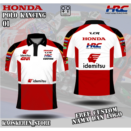 jersey crew motogp kerah polo honda baju motogp hrc 2025 kaos motogp racing