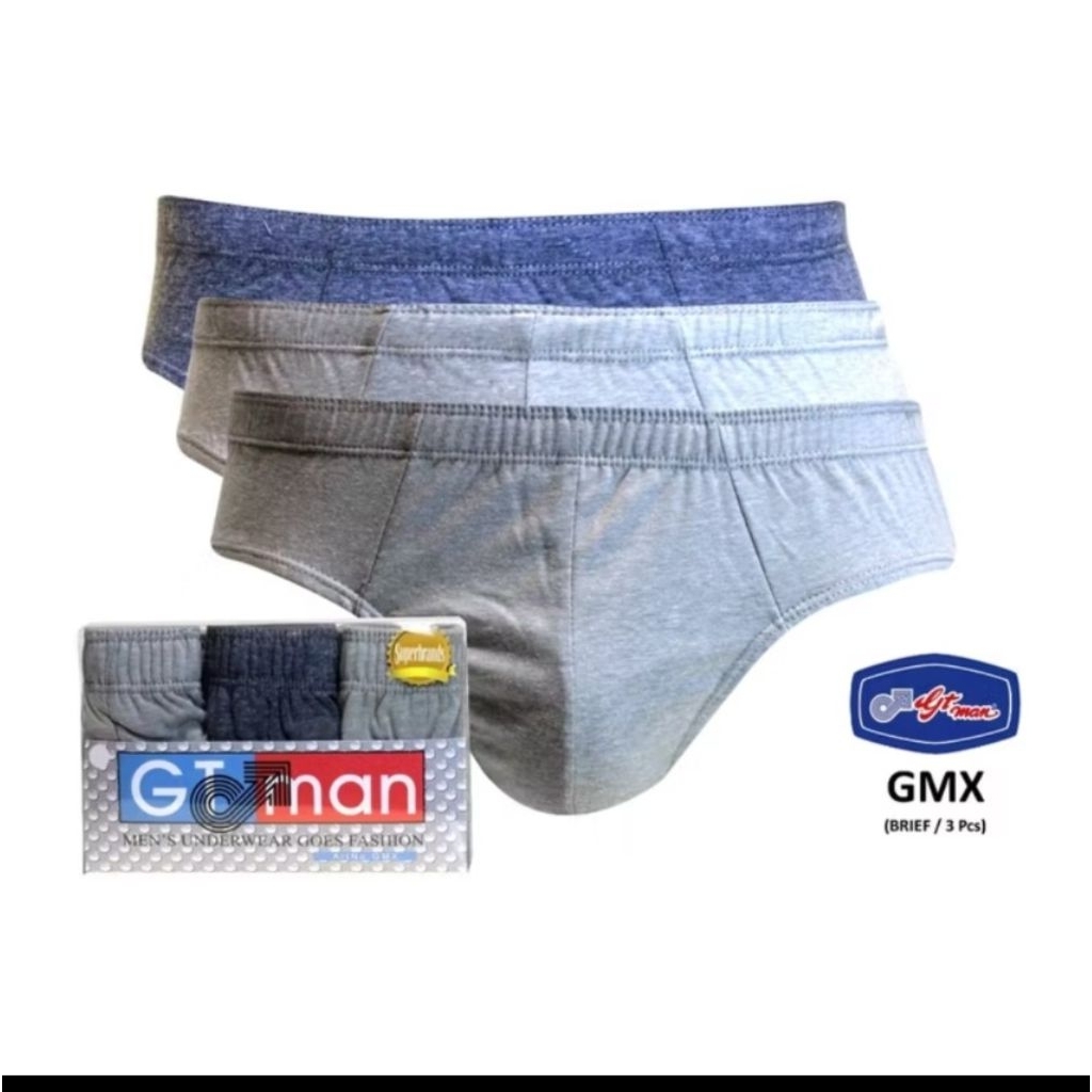 CELANA DALAM PRIA GT MAN GMX / GT .MAN GMY - 3PCS - CELANA DALAM KARET PRIA