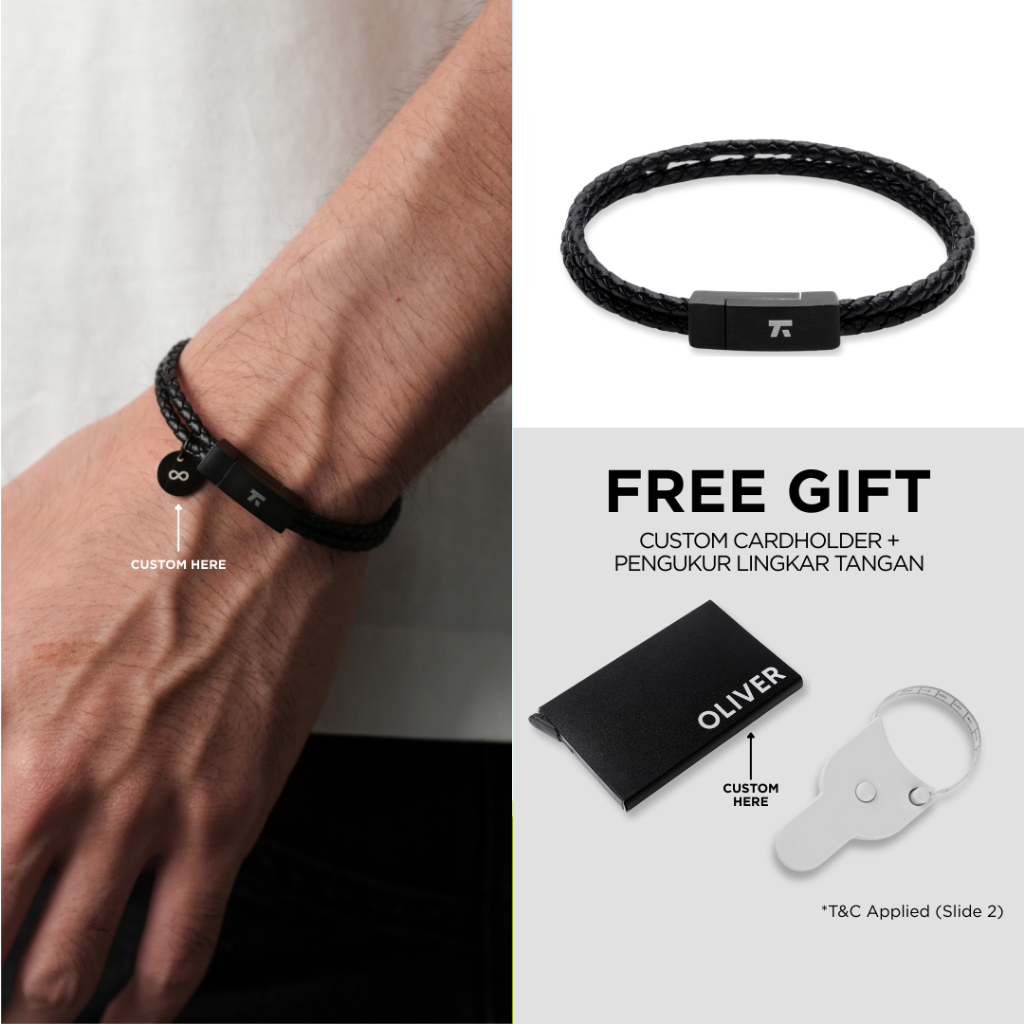 Kuze Original Gelang Kulit Asli Simple Minimalis - Caleb Bracelet