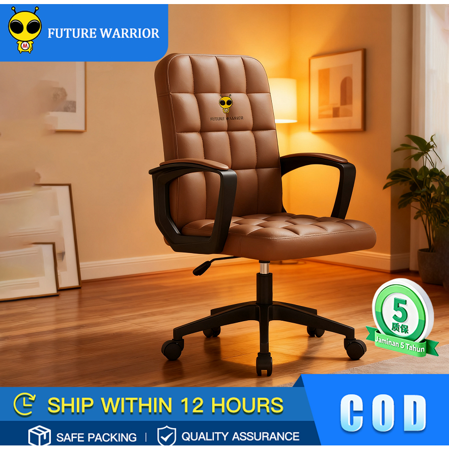 Kursi Kantor, Kursi Bos, Kursi putar kulit belakang tinggi untuk penggunaan rumah & kantor