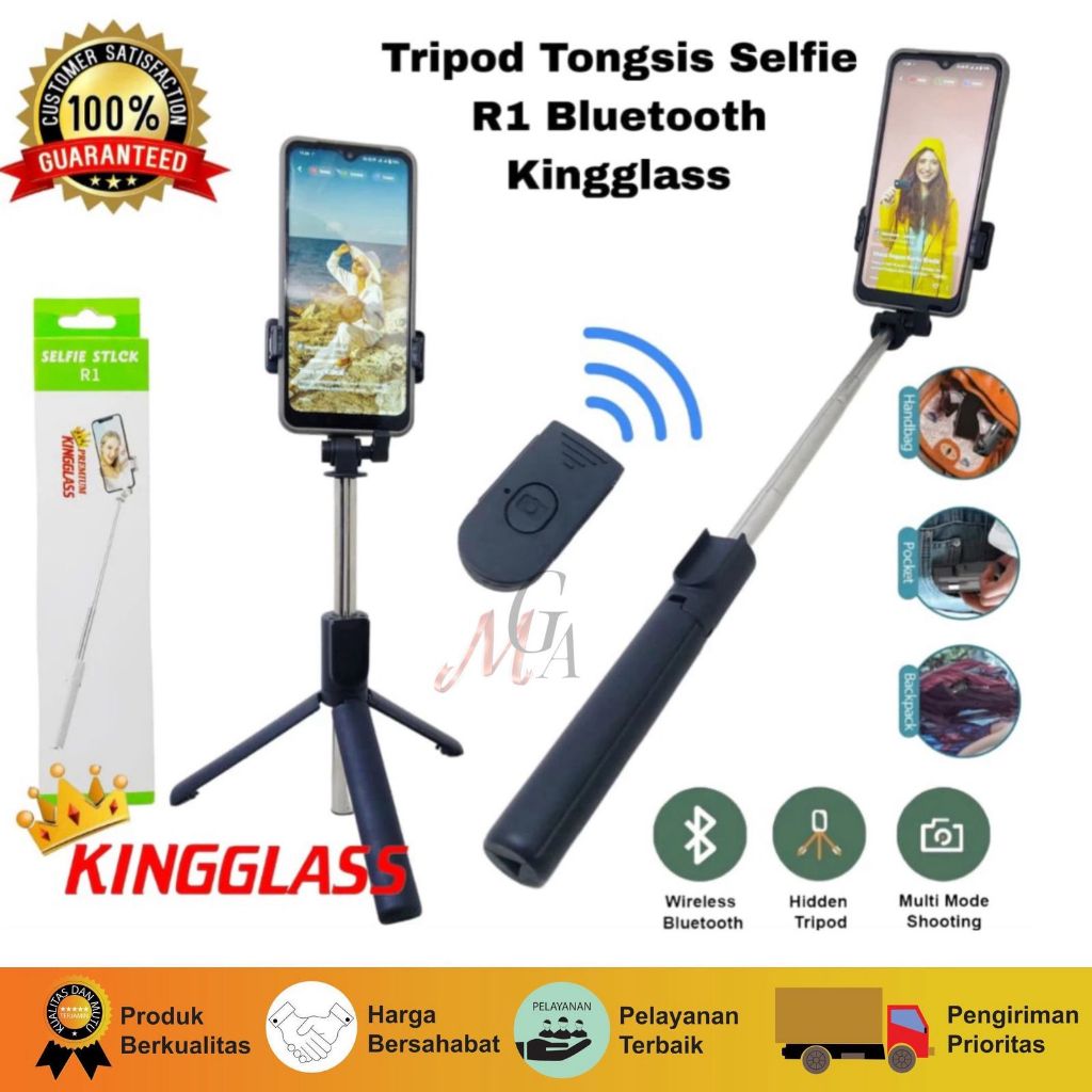 MGA - Tongsis R1 Bluetooth Wireles Tongsis Mini Bluetooth Tongsis Berdiri