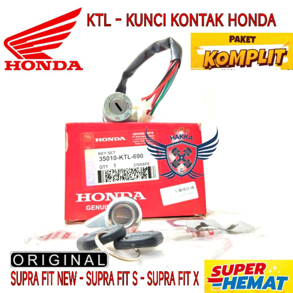 KTL ORIGINAL KUNCI KONTAK HONDA SUPRA FIT NEW, KUNCI KONTAK HONDA SUPRA FIT S, KUNCI KONTAK HONDA SU