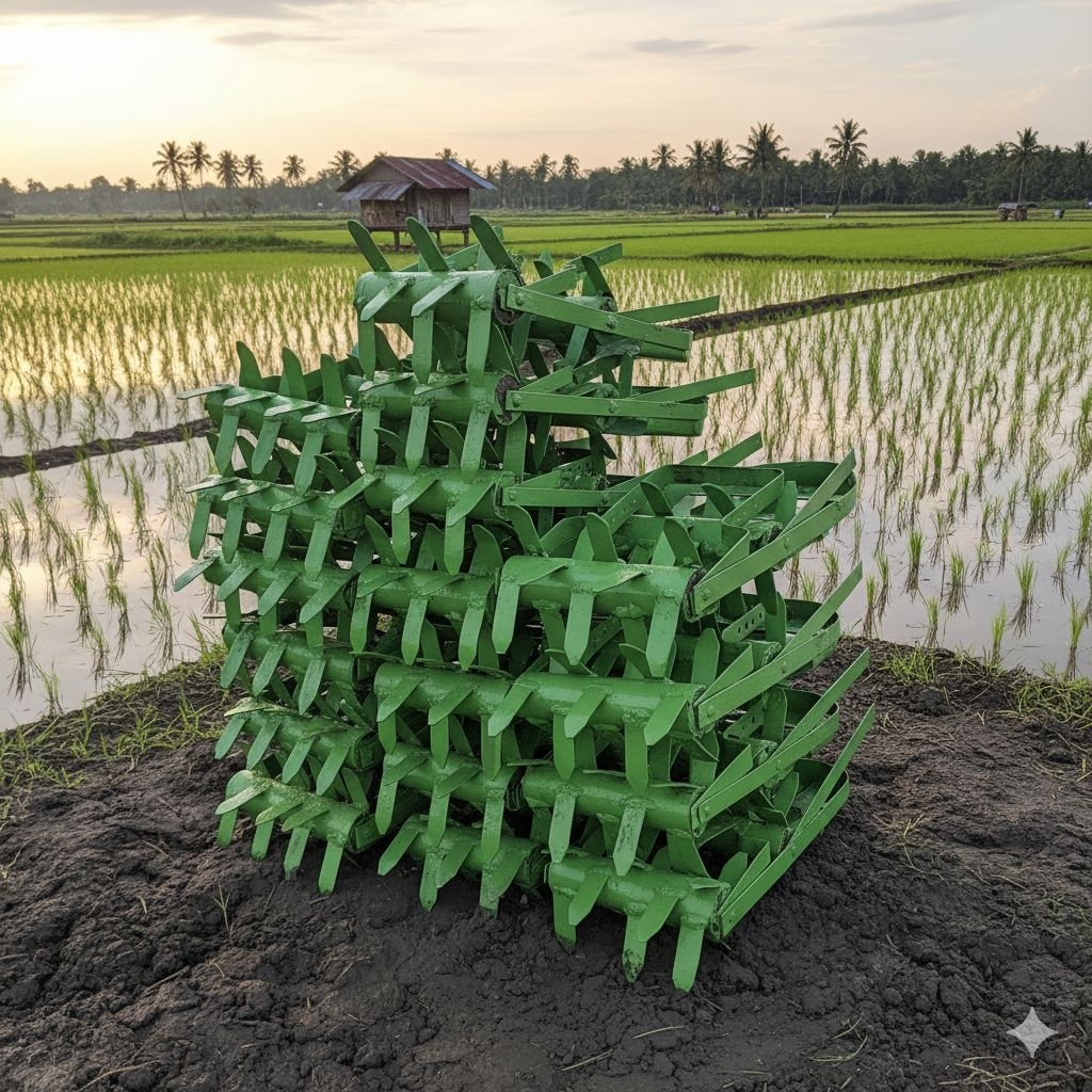 Osrok / odrok / gosrok padi tanpa gagang  19cm garisan 27