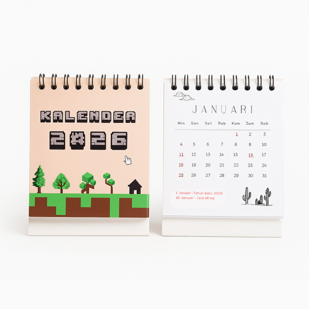 

Souvenir Kalender Duduk Mini 2026 | Souvenir Pernikahan