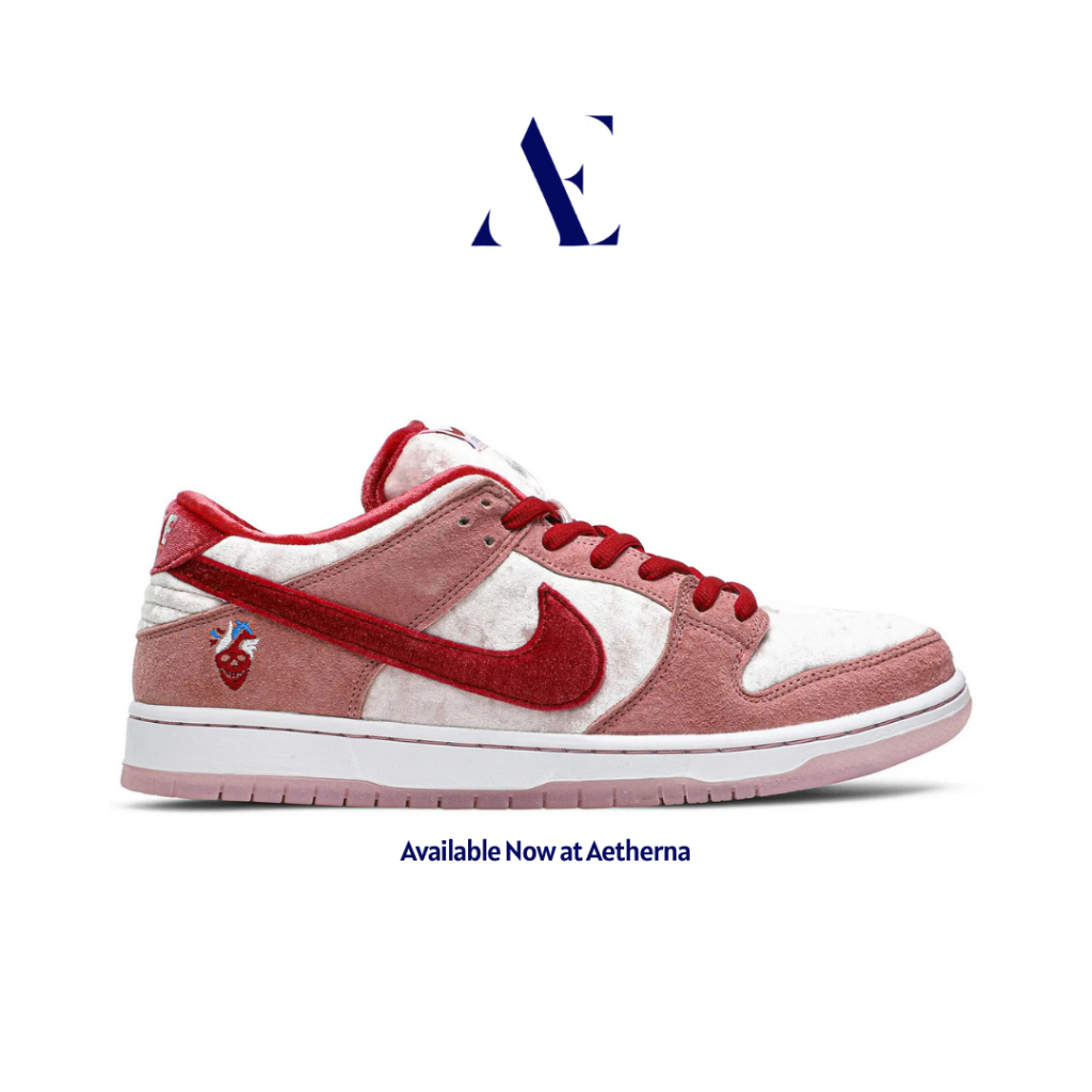Aetherna. - Sepatu Sneakers SB Dunk Low Retro Strangelove Skateboard Strange Love Pink Red White Val