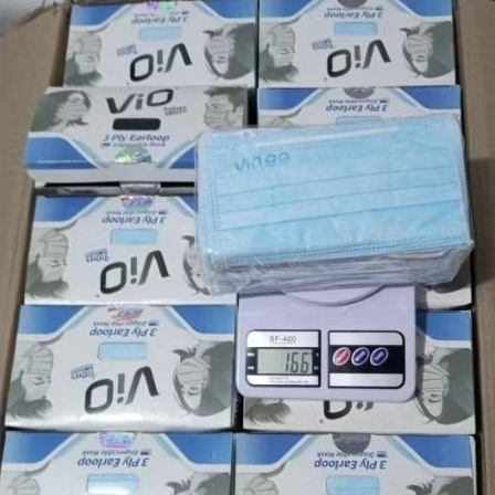 Masker SHUMU Hijau 4ply 50pcs / Masker VIO /enviros Biru Biru 3ply 50pcs / Masker SANOS  3ply 50pcs
