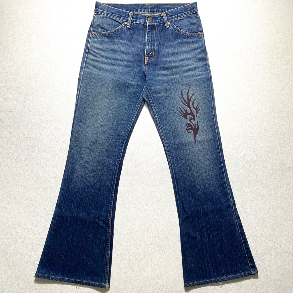 Vintage Levis Tribal Tattoo Flared Jeans