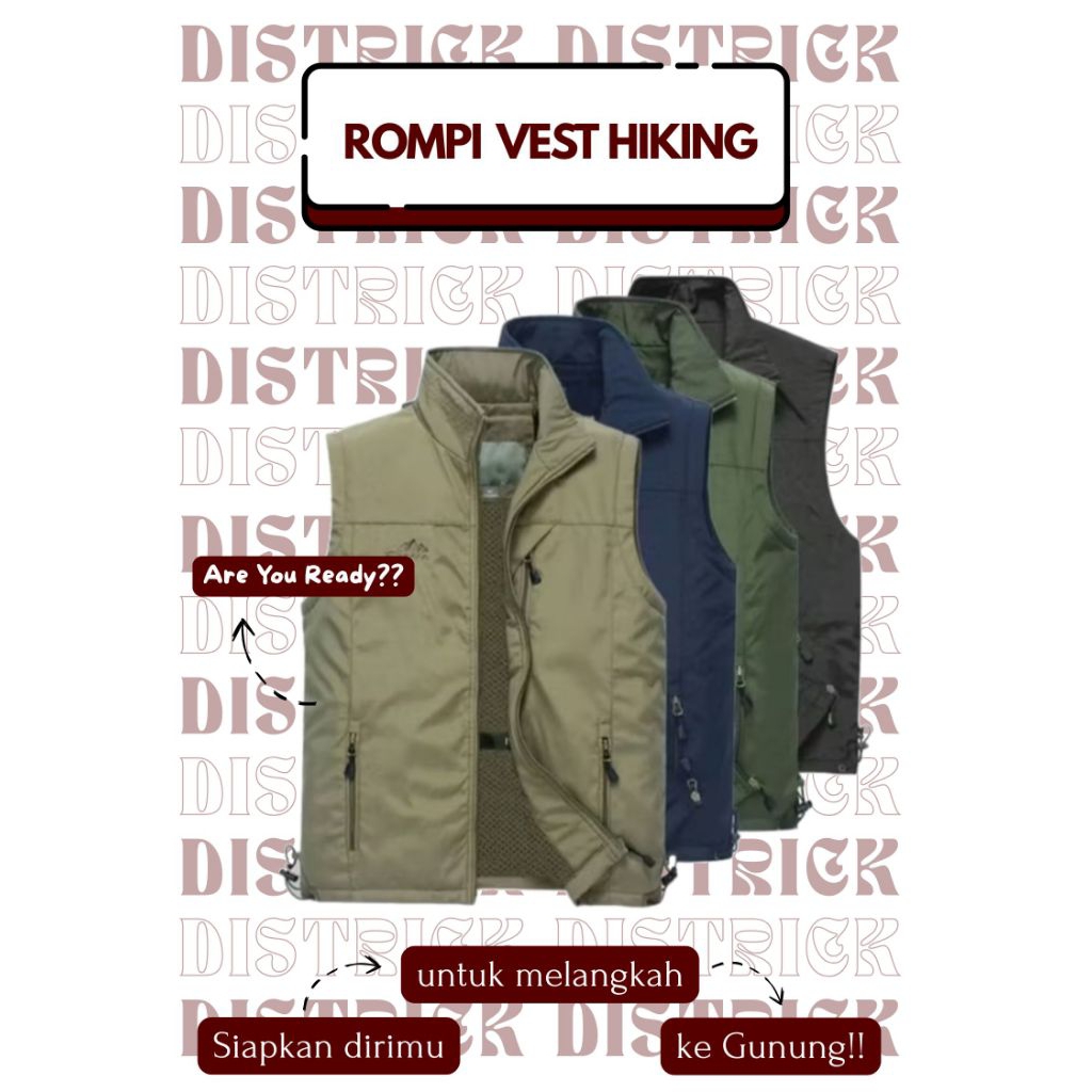 Jaket ROMPI VEST HIKING Pria