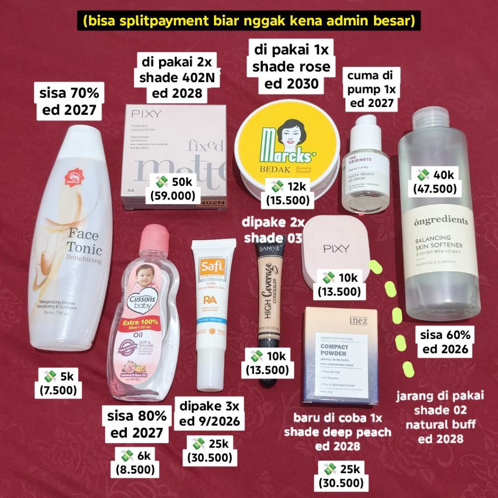 [preloved] face tonic viva serum bright the originote ongredients toner concealer saniye safi acne t