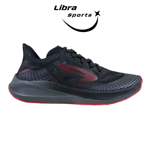 910 Nineten Sepatu Lari HAZE 1.5 - HITAM/ABU/MERAH