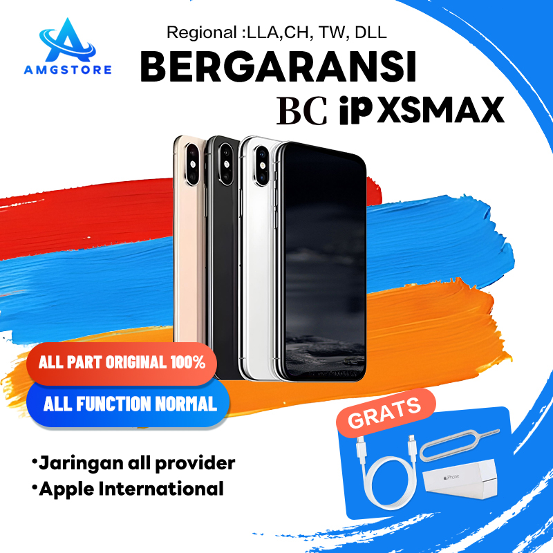Beacukai iPhone Xs Max 64GB/256GB/512GB Secondhand Normal Fullset Original 100% ex internasional