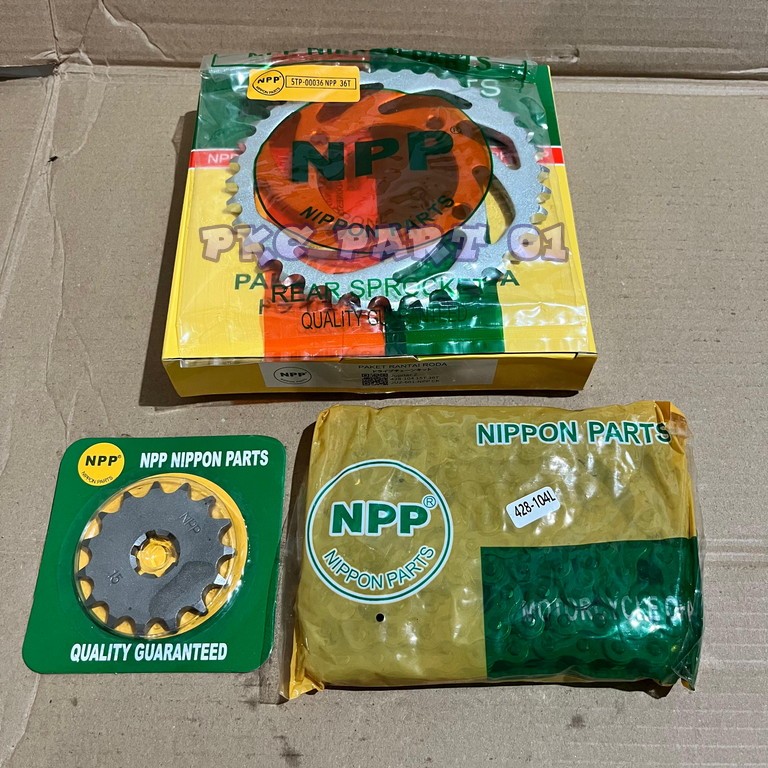 Gear Ger Depan Belakang Set Komplit - Jupiter Z, Vega R New, Jupiter Burhan ( 5TP ) - NPP