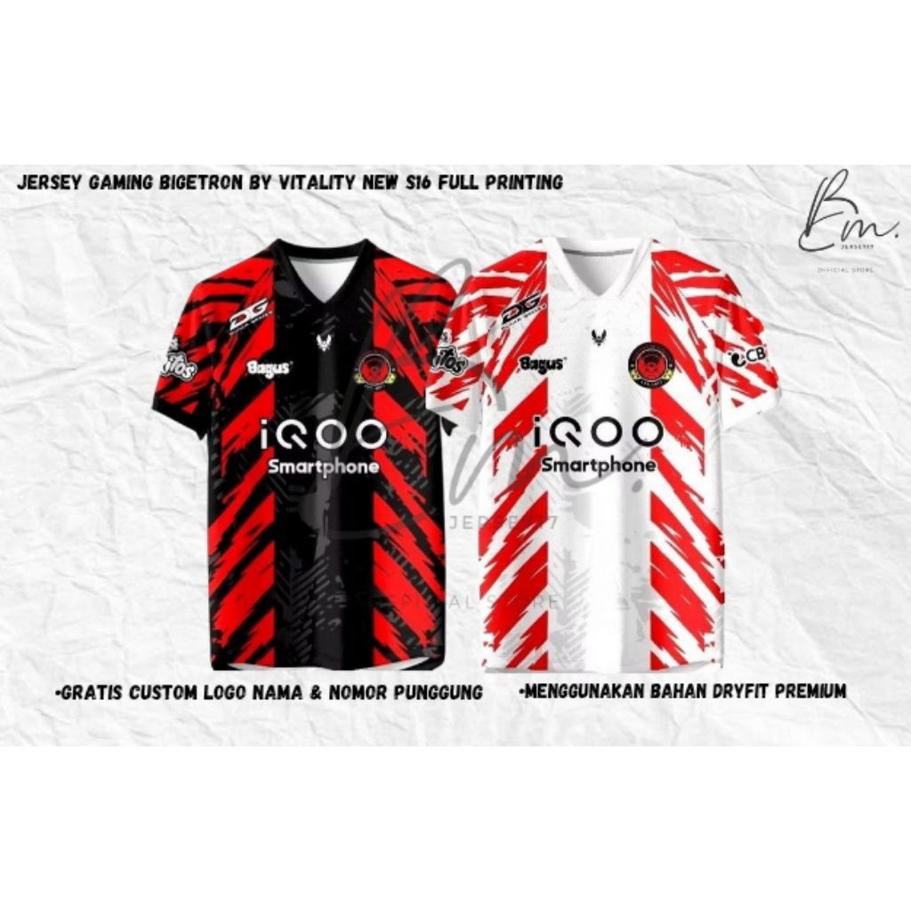 JERSEY GAMING BTR x VITALITY S16 TERBARU FULL PRINTING
