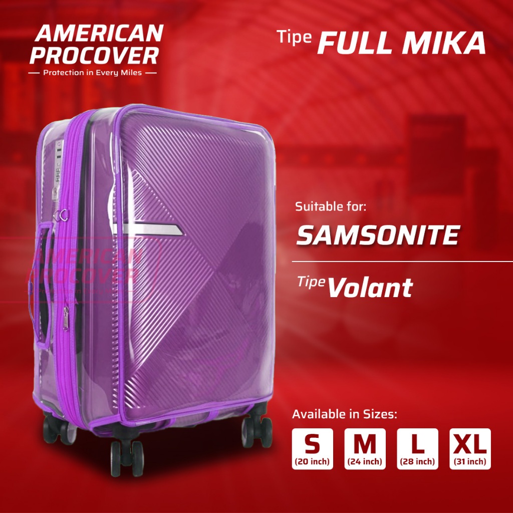 American Procover Sarung Koper for Samsonite Volant - Cover Koper Samsonite Hardcase Cabin Size