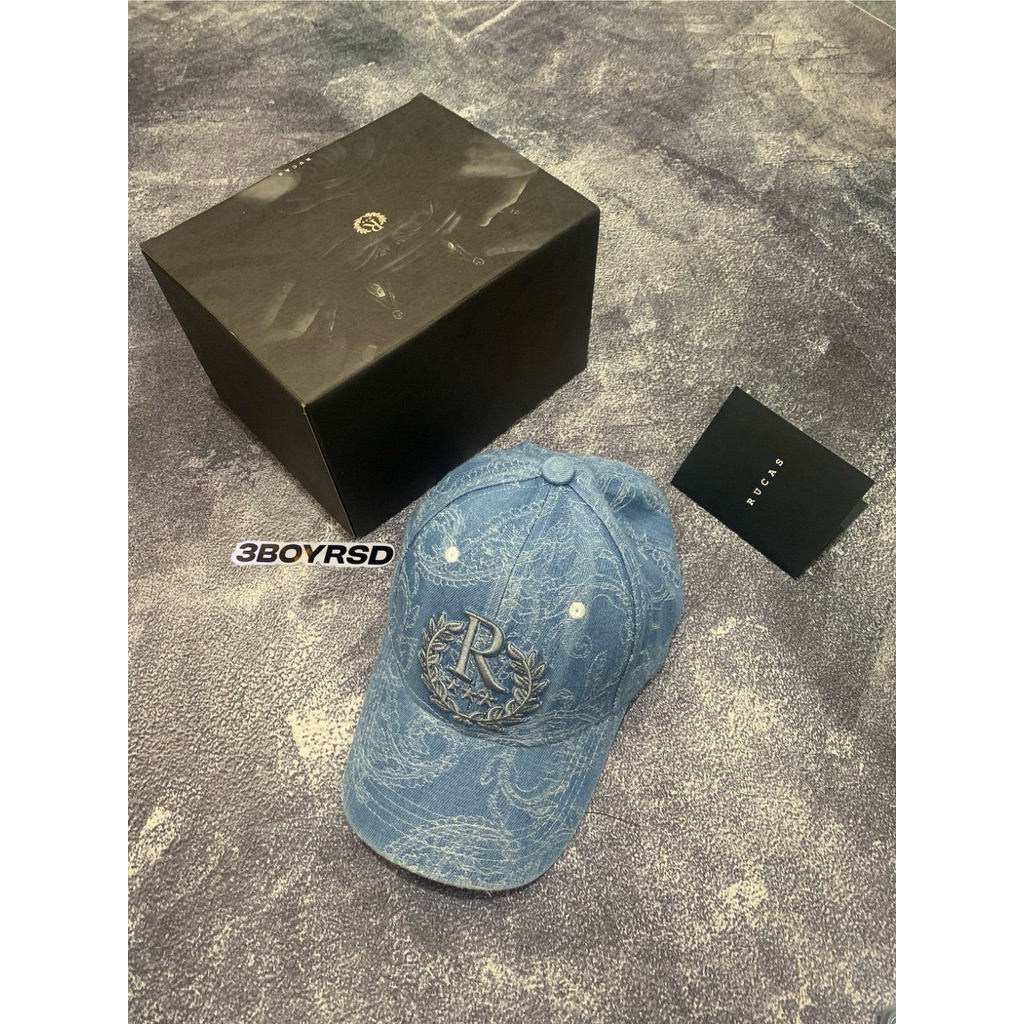 [Free Box] RUCAS Cap Denim Patern 100% ORIGINAL