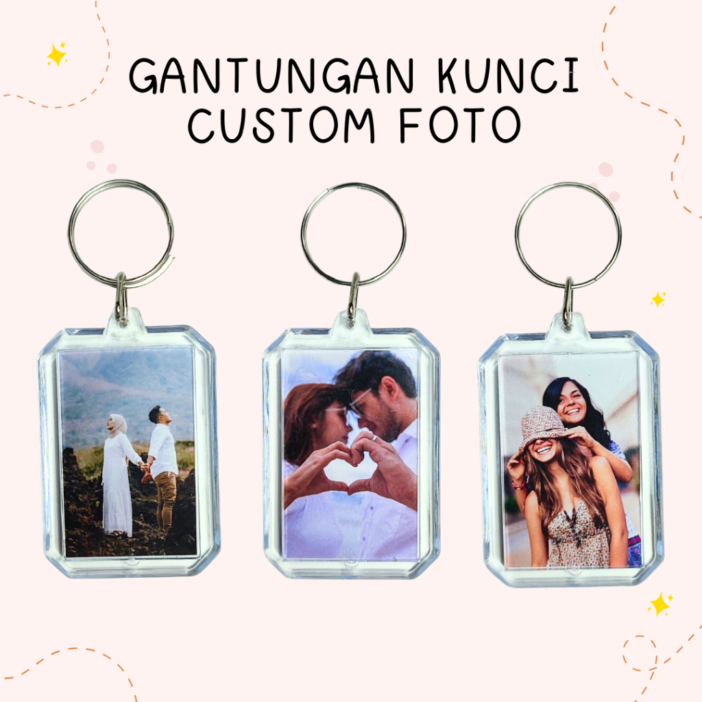 Gantungan Kunci Custom Foto Tulisan Berkualitas / Gantungan Kunci Custom / Gantungan Kunci Foto / Ha