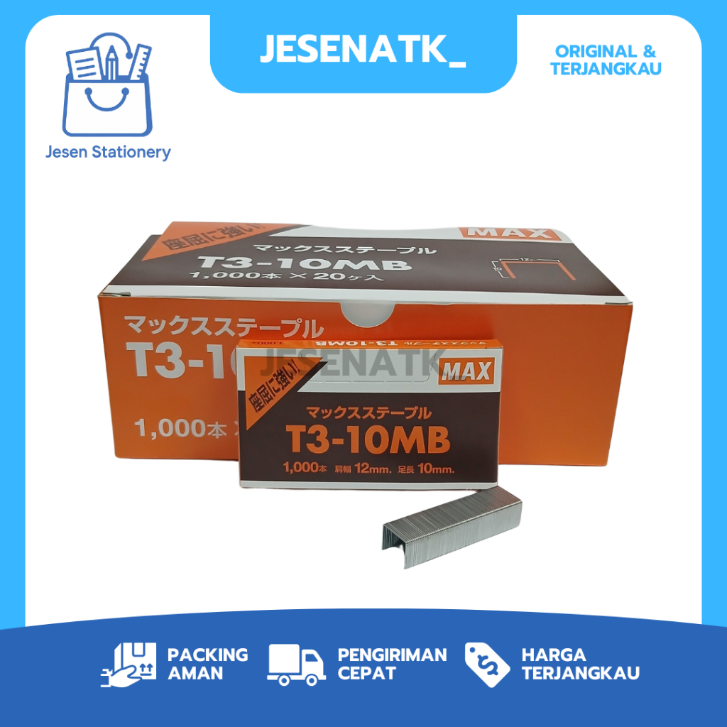 

MAX Isi Staples Tembak T3-10MB / Isi Staples Tembakan / Staples Gun T3 10MB (1 Kotak)
