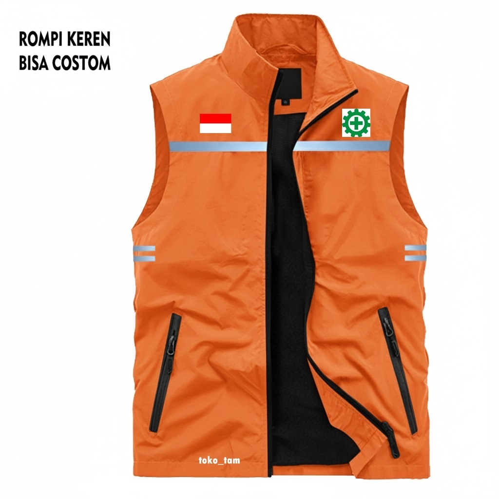 Diskon Rompi Vest Outdoor Scotlight K3 Safety First Original Rompi Vest Parasut Zipper K3 Keselamata